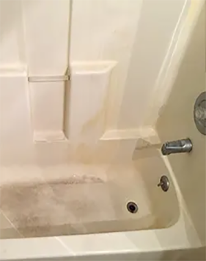 House Cleaning. Image of tub before cleaning.